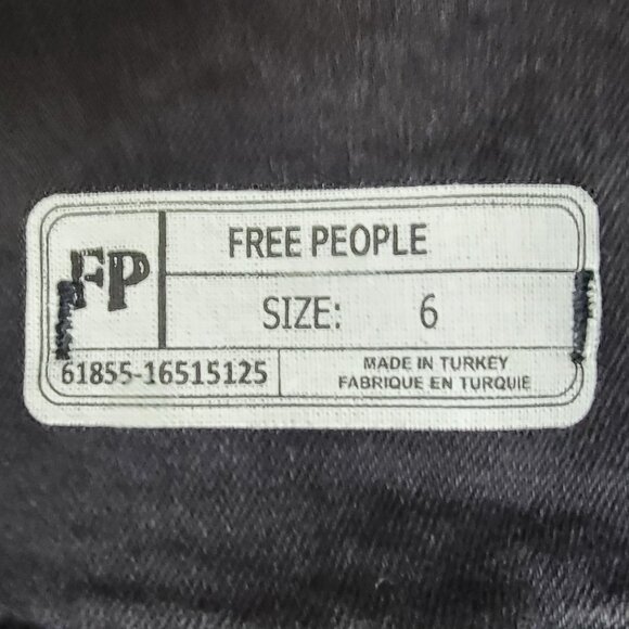 Free People Modern Femme Black Stretch Denim Corset Skirt - 6 - Picture 7 of 11